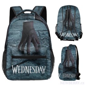 Dtsk / studentsk batoh s potiskem celho obvodu motiv Wednesday 2