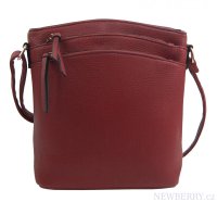 erven dmsk crossbody kabelka se zlatmi doplky